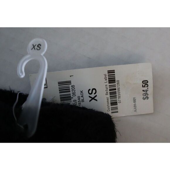 Charter Club 15340 Women's Sz XS Black Faux Fur-Cuff Leather Tech Gloves - Picture 5 of 8